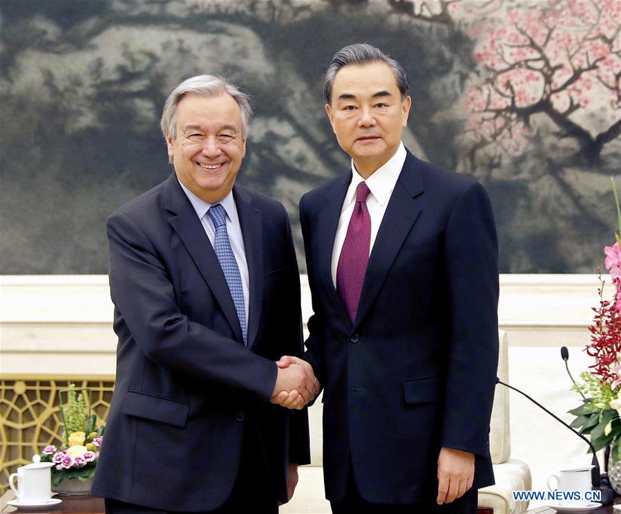 (BRF)CHINA-WANG YI-UN-GUTERRES-MEETING(CN)