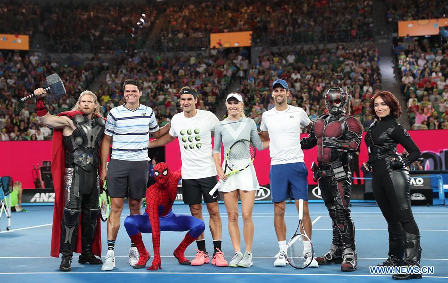 (SP)AUSTRALIA-MELBOURNE-AUSTRALIAN OPEN 2018-KIDS TENNIS DAY