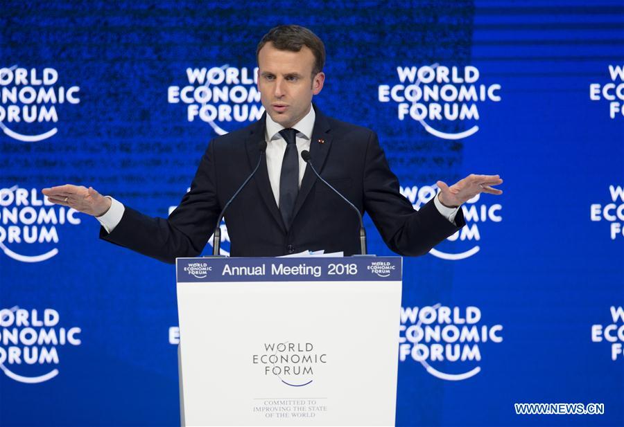 SWITZERLAND-DAVOS-WEF ANNUAL MEETING-FRANCE-PRESIDENT