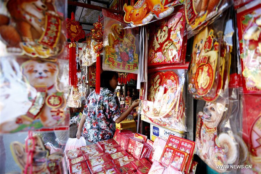 MYANMAR-YANGON-CHINESE NEW YEAR-DECORATION