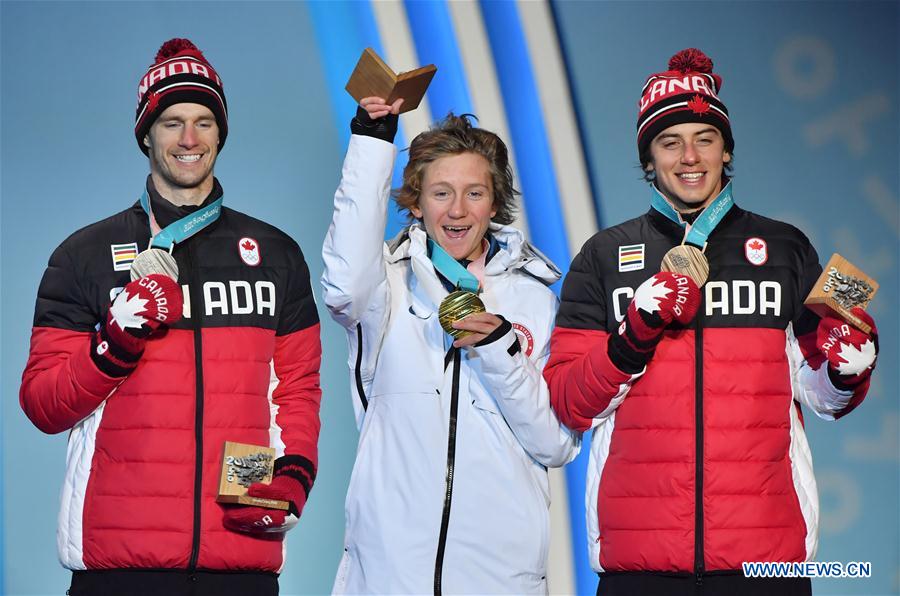 (SP)OLY-SOUTH KOREA-PYEONGCHANG-SNOWBOARD-MEN'S SLOPESTYLE-MEDAL CEREMONY