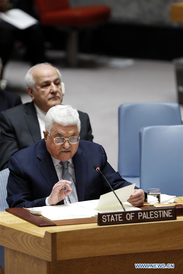 UN-SECURITY COUNCIL-MIDDLE EAST-MEETING-PALESTINIAN PRESIDENT-ABBAS