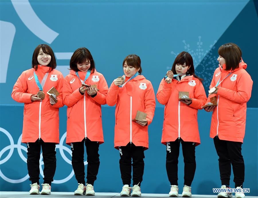 (SP)OLY-SOUTH KOREA-PYEONGCHANG-WOMEN'S CURLING-MEDAL CEREMONY