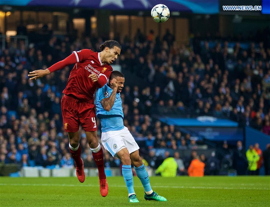 (SP)BRITAIN-MANCHESTER-SOCCER-UEFA CHAMPIONS LEAGUE-MANCHESTER CITY VS LIVERPOOL