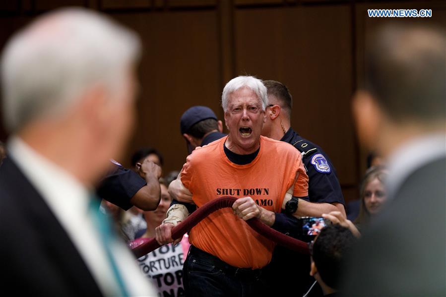 U.S.-WASHINGTON D.C.-CIA DIRECTOR-NOMINEE-CONFIRMATION HEARING-PROTEST