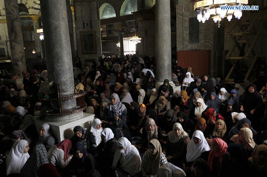 MIDEAST-JERUSALEM-AL-AQSA MOSQUE COMPOUND-RAMADAN