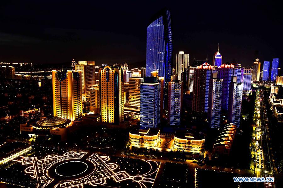 CHINA-QINGDAO-SCO SUMMIT-NIGHT VIEW(CN)