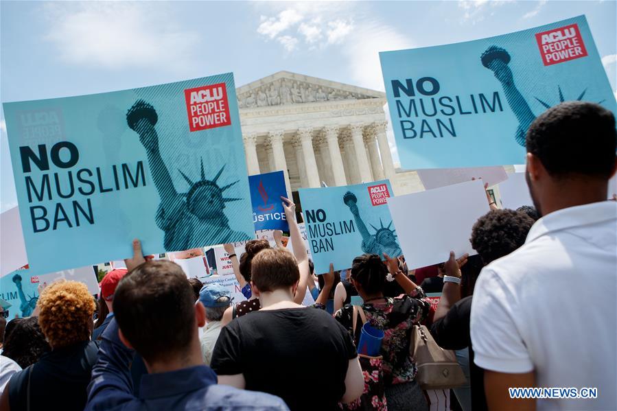 U.S.-WASHINGTON D.C.-TRAVEL BAN-SUPREME COURT-RULING-PROTEST