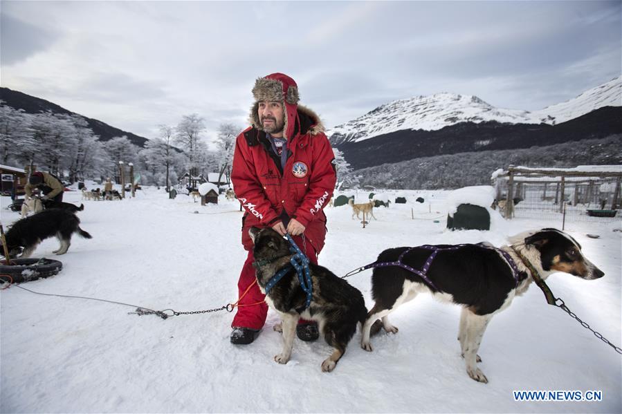 ARGENTINA-USHUAIA-SLEDGES