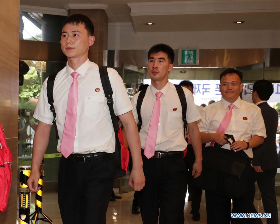 (SP)SOUTH KOREA-DAEJEON-TABLE TENNIS-DPRK TEAM ARRIVAL