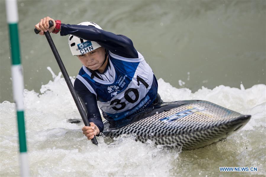 (SP)INDONESIA-WEST JAVA-ASIAN GAMES-WOMEN'S CANOE SINGLE