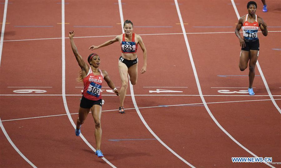 (SP)INDONESIA-JAKARTA-ASIAN GAMES-ATHLETICS-WOMEN'S 400 HURDLES