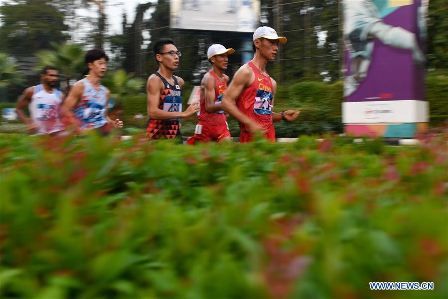 (SP)INDONESIA-JAKARTA-ASIAN GAMES-ATHLETICS-MEN'S 20KM WALK