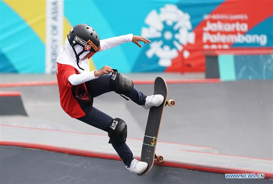 (SP)INDONESIA-PALEMBANG-ASIAN GAMES-SKATEBOARD-WOMEN'S PARK