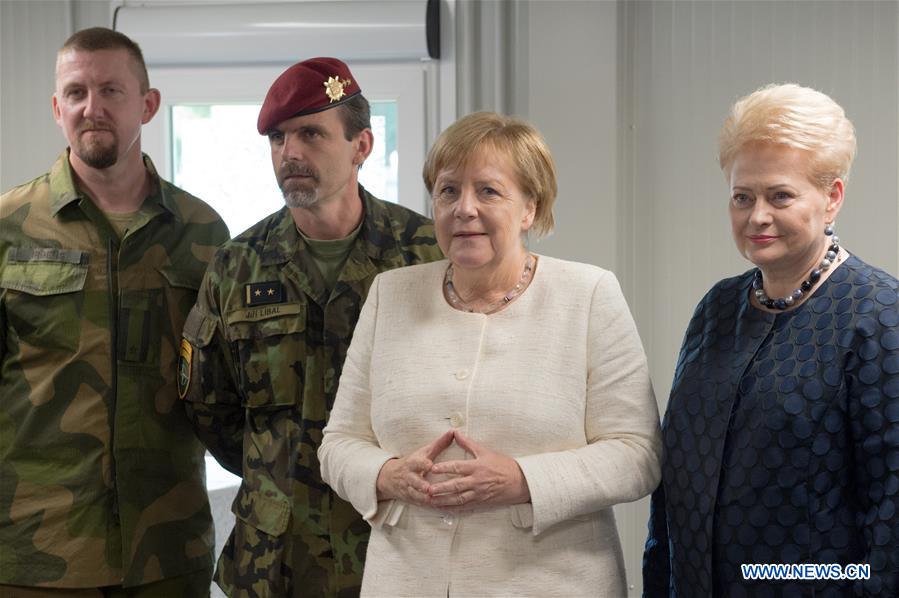 LITHUANIA-RUKLA-GERMANY-MERKEL-VISIT