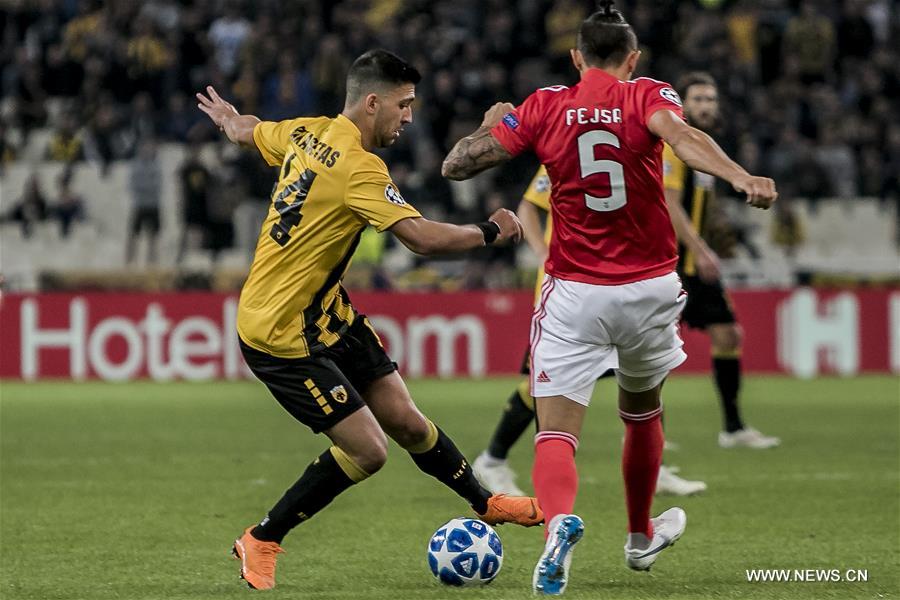 (SP)GREECE-ATHENS-SOCCER-UEFA CHAMPIONS LEAGUE-AEK ATHENS VS BENFICA