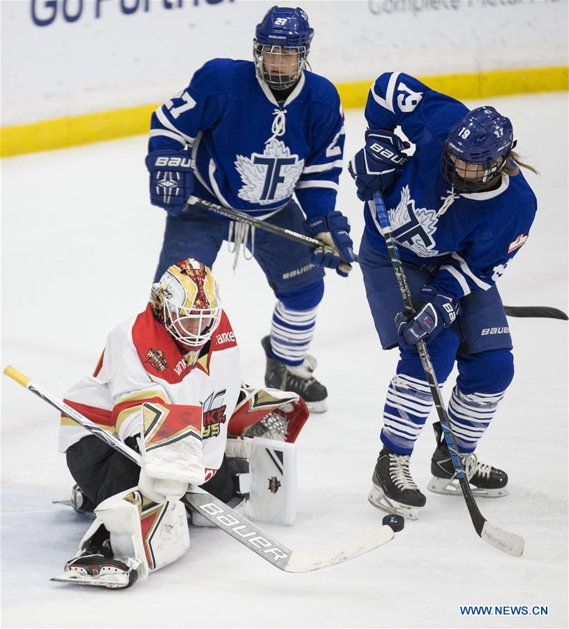 (SP)CANADA-TORONTO-ICE HOCKEY-CWHL-SHENZHEN KRS VANKE RAYS VS TORONTO FURIES