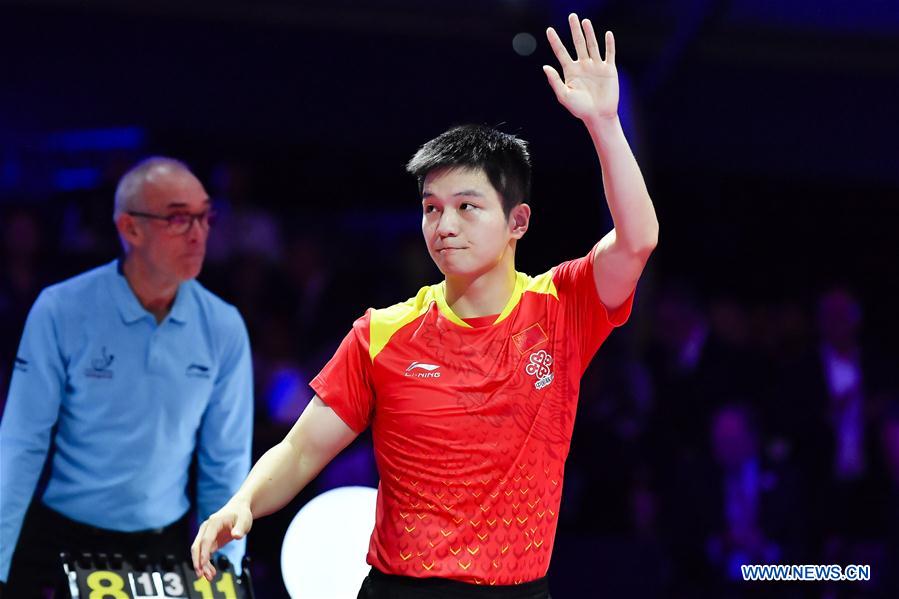 (SP)FRANCE-CHESSY-2018 ITTF MEN'S WORLD CUP-FINAL-FAN ZHENDONG VS TIMO BOLL