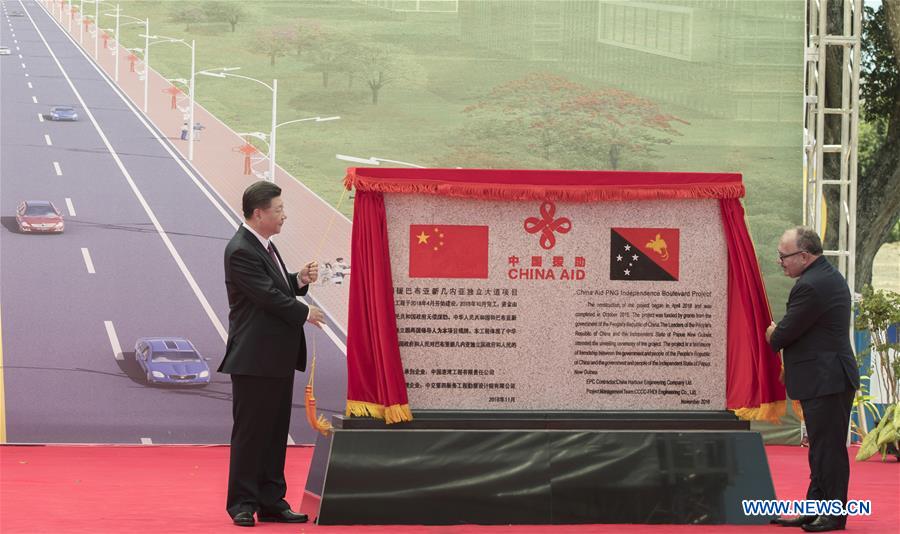 PAPUA NEW GUINEA-CHINA-XI JINPING-INDEPENDENCE BOULEVARD 