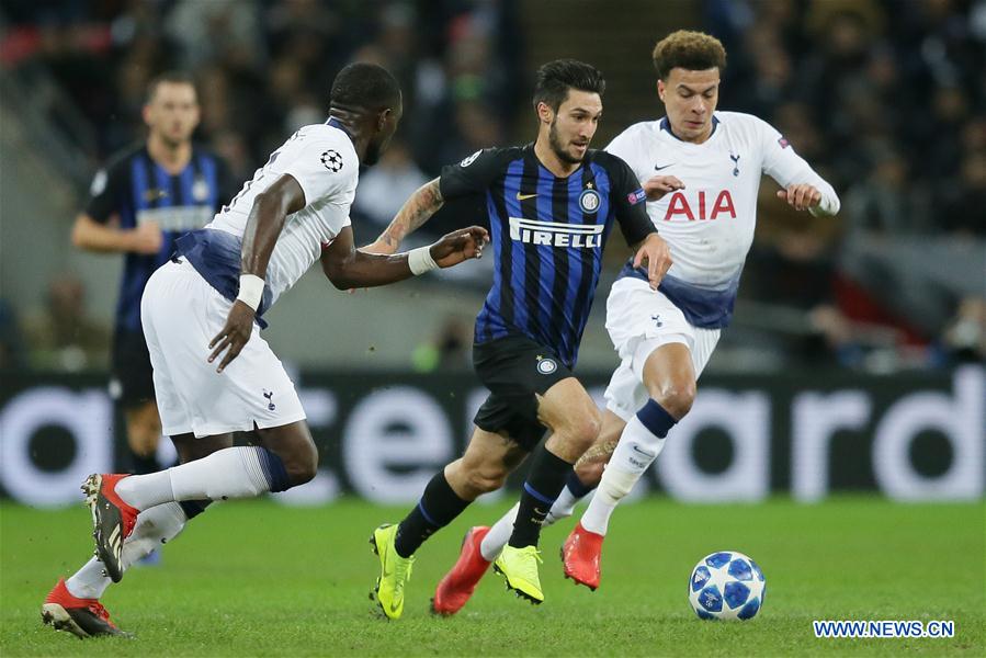 (SP)BRITAIN-LONDON-FOOTBALL-UEFA CHAMPIONS LEAGUE-HOTSPUR VS INTER MILAN