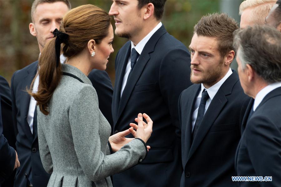 (SP) BRITAIN-LEICESTER-FOOTBALL-DUKE AND DUCHESS OF CAMBRIDGE-VISIT-LEICESTER CITY FOOTBALL CLUB