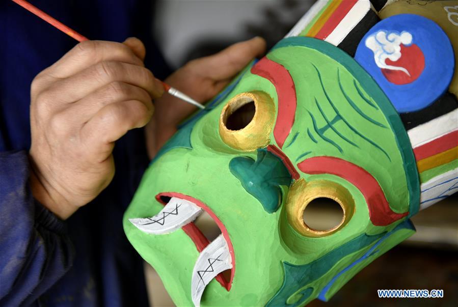 #CHINA-HUBEI-ENSHI-NUO OPERA-MASK MAKING (CN)