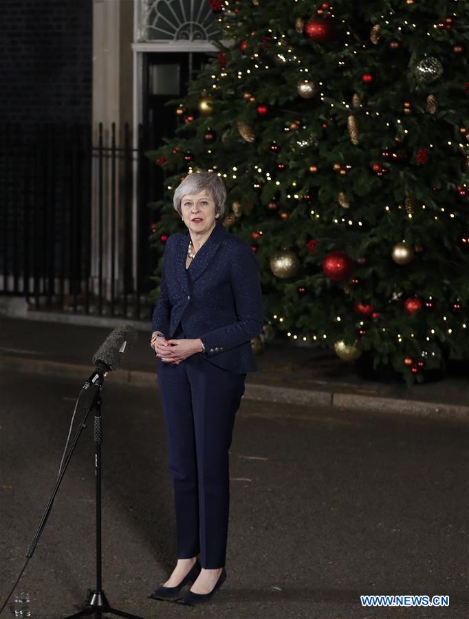 BRITAIN-LONDON-THERESA MAY-CONFIDENCE VOTE-WINNING