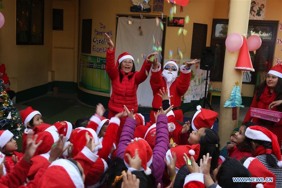 NEPAL-KATHMANDU-CHRISTMAS-CELEBRATION