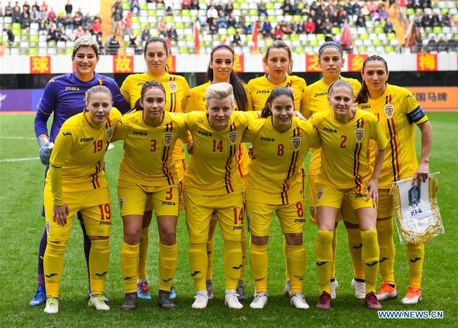 (SP)CHINA-WUHUA-FOOTBALL-WOMEN-SOUTH KOREA VS ROMANIA