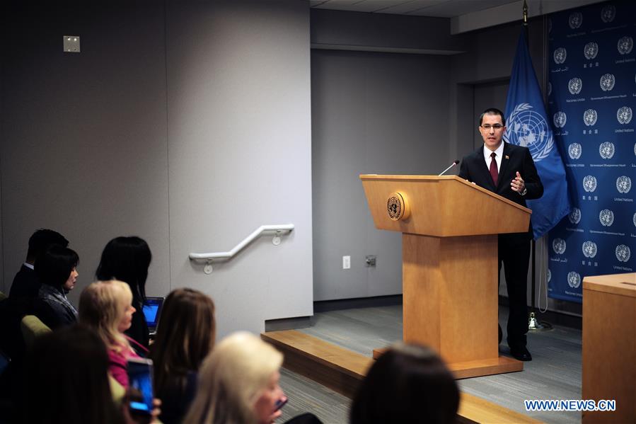 UN-VENEZUELA-FM-JORGE ARREAZA-RESS CONFERENCE