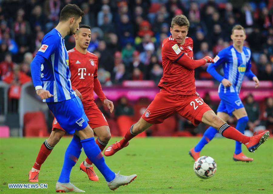 (SP)GERMANY-MUNICH-SOCCER-BUNDESLIGA-BAYERN MUNICH VS HERTHA