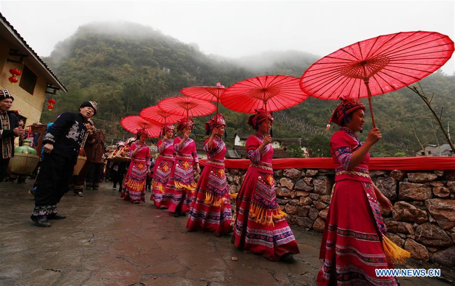 #CHINA-GUANGXI-LUOCHENG-MULAO ETHNIC GROUP-TRADITIONAL WEDDING (CN)