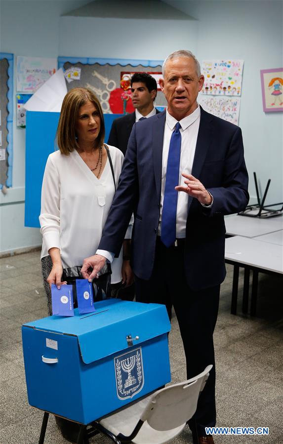 ISRAEL-ROSH HAAYIN-ELECTION-VOTE-BENNY GANTZ