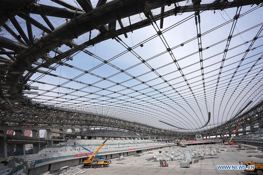 (SP)CHINA-BEIJING-BEJING 2022 OLYMPIC GAMES-NATIONAL SPEED SKATING OVAL-CONSTRUCTION SITE (CN)