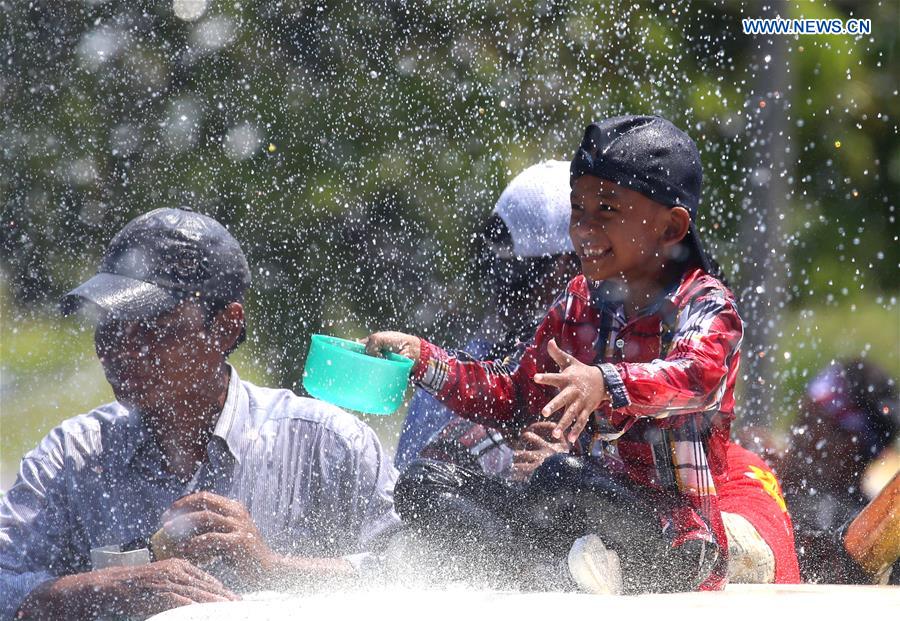 MYANMAR-YANGON-WATER FESTIVAL