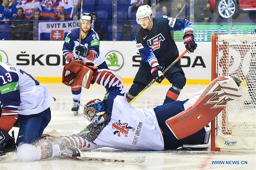 (SP)SLOVAKIA-KOSICE-ICE HOCKEY-IIHF-WORLD CHAMPIONSHIP-GROUP A-USA VS GBR