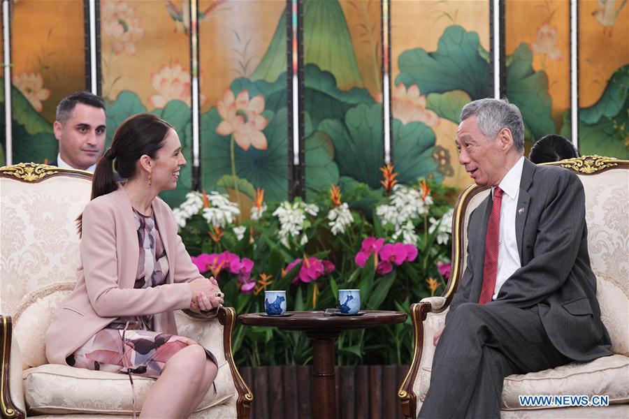 SINGAPORE-POLITICS-NEW ZEALAND-MEETING