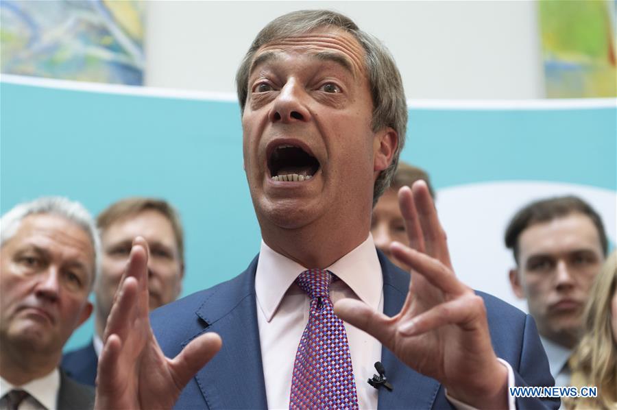 BRITAIN-LONDON-BREXIT PARTY-NIGEL FARAGE