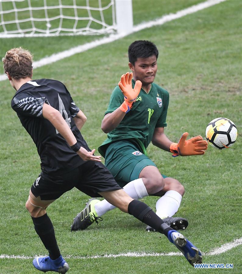 (SP)CHINA-CHENGDU-FOOTBALL-PANDA CUP INTERNATIONAL YOUTH TOURNAMENT-NZL U18 VS THA U18 (CN)