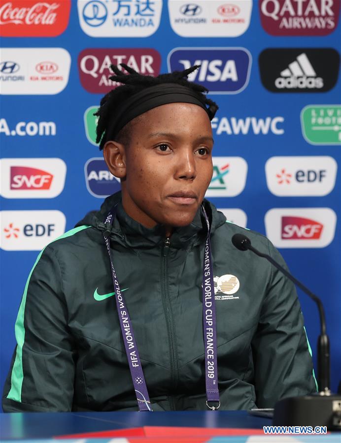 (SP)FRANCE-PARIS-2019 FIFA WOMEN'S WORLD CUP-GROUP B-SOUTH AFRICA-OFFICIAL PRESS CONFERENCE