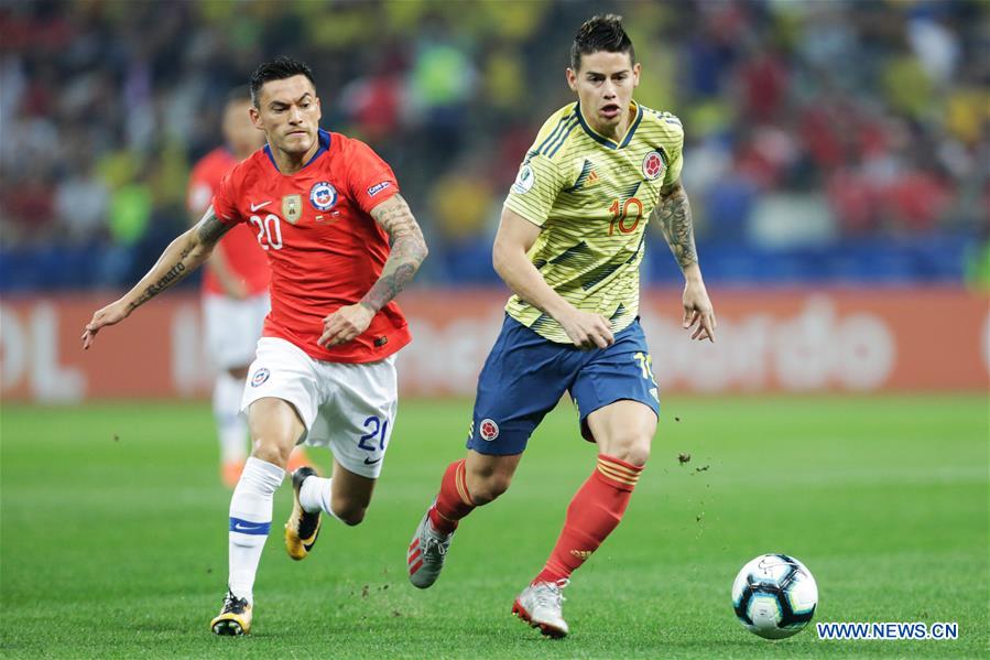 (SP)BRAZIL-SAO PAULO-FOOTBALL-COPA AMERICA 2019-CHILE VS COLOMBIA