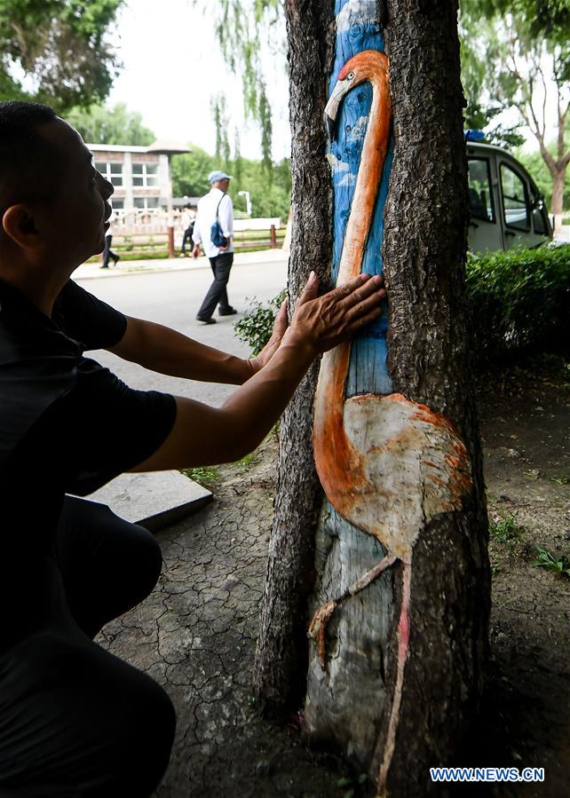 CHINA-JILIN-CHANGCHUN-TREE BARK CARVING AND PAINTING (CN)