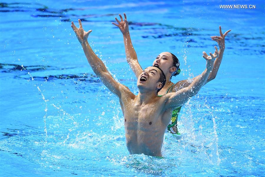 (SP)SOUTH KOREA-GWANGJU-FINA WORLD CHAMPIONSHIPS-ARTISTIC SWIMMING-MIXED DUET FREE