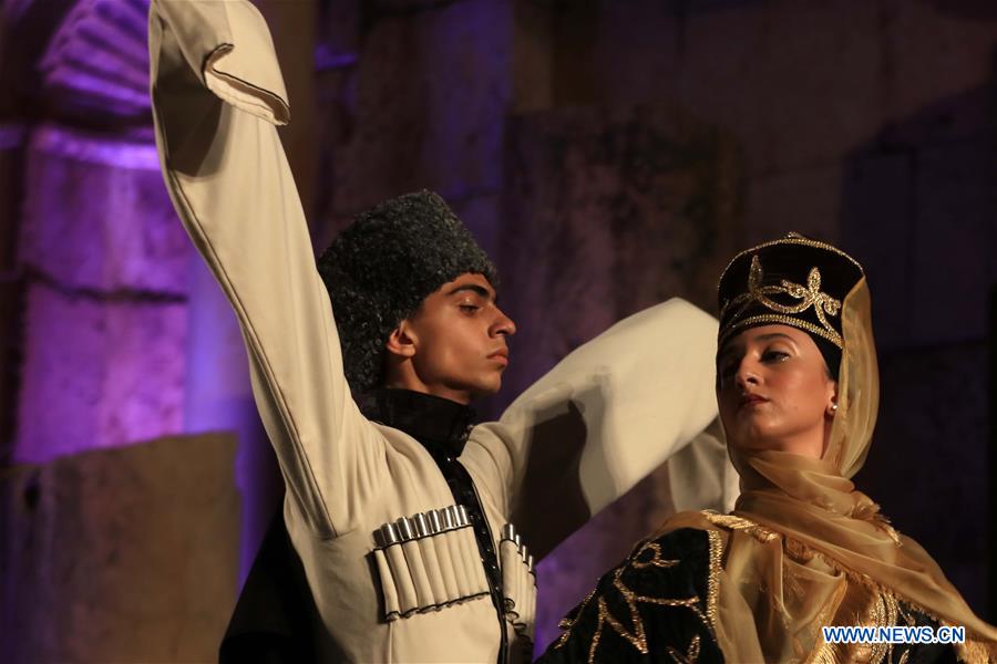 JORDAN-JERASH-ART FESTIVAL-CIRCASSIAN DANCE