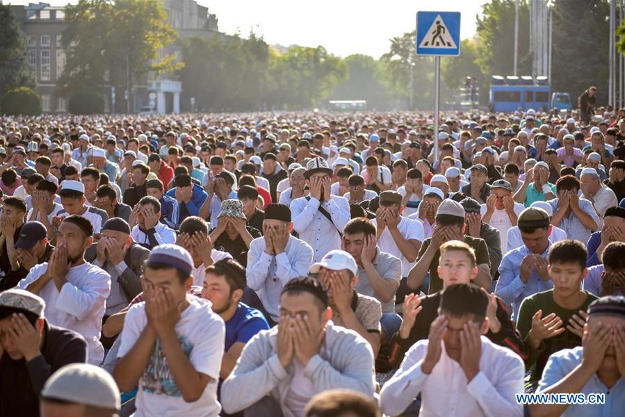 KYRGYZSTAN-BISHKEK-EID AL-ADHA-PRAYER