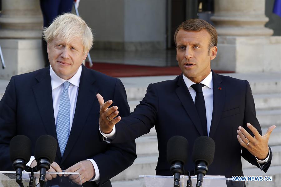 FRANCE-PARIS-BRITISH PM-BORIS JOHNSON-VISIT