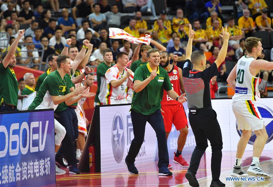 (SP)CHINA-DONGGUAN-BASKETBALL-FIBA WORLD CUP-GROUP H-LITHUANIA VS CANADA (CN)