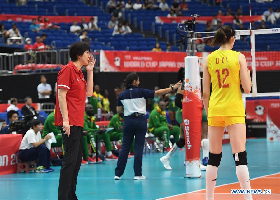 (SP)JAPAN-YOKOHAMA-VOLLEYBALL-WOMEN'S WORLD CUP-CHN VS CMR