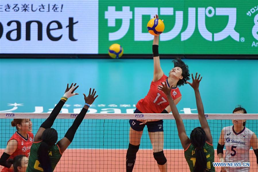 (SP)JAPAN-YOKOHAMA-VOLLEYBALL-WOMEN'S WORLD CUP-KOR VS CMR