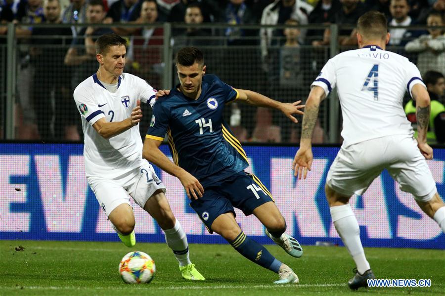 (SP)BOSNIA AND HERZEGOVINA-ZENICA-SOCCER-EURO 2020 QUALIFIER-BIH VS FINLAND